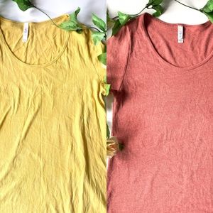 LuLaRoe Bundle: 2 Classic T’s - Red & Yellow